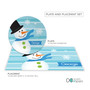 Blue Mr. Snowman Kids Placemat