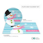 Pink Mr. Snowman Kids Placemat