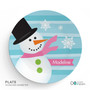 Pink Mr. Snowman Kids Placemat