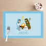 Nativity Set on Blue Kids Placemat