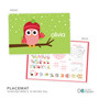 Xmas Baby Pink Owl Kids Placemat