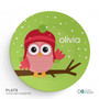 Xmas Baby Pink Owl Kids Placemat