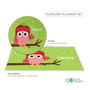 Xmas Baby Pink Owl Kids Placemat