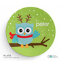 Xmas Baby Blue Owl Kids Placemat
