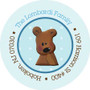 Cute Return Address Labels Teddy Bear Blue