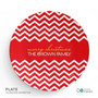 Fancy Red Zig Zags Holiday Placemat