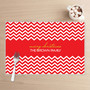 Fancy Red Zig Zags Holiday Placemat