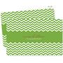 Fancy Green Zig Zags Holiday Placemat