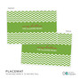 Fancy Green Zig Zags Holiday Placemat
