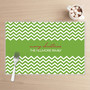 Fancy Green Zig Zags Holiday Placemat