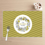 A Golden Xmas Wreath Holiday Placemat