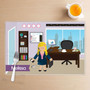 A Girl Crunching Numbers Kids Placemat