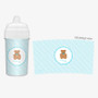 Cute Blue Teddy Bear Sippy Cups