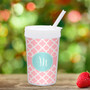 Pretty Pink Quatrefoil Custom Kids Cups