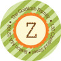 Baby Address Labels Big Bold Letter Orange
