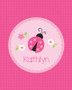 Sweet Pink Lady Bug Kids Wall Art