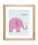 Sweet Pink Elephant Kids Wall Art