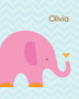 Sweet Pink Elephant Kids Wall Art