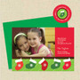 Shown with green envelope and matching return address label
