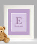 A Shiny Purple Letter Kids Wall Art