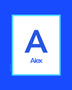 A Linen Blue Letter Kids Wall Art