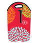 Pom Pom Flowers Red Wine Tote