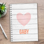 Rustic White Heart Journal