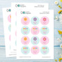 Sweet Little Blooms Waterproof Labels for Kids