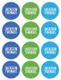 Linen Boy Shades Blue Waterproof Labels for Kids (Set of 48)