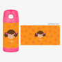 Orange Just Like Me Personalized Thermos For Kids
