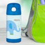 Blue Baby Elephant Personalized Boy Thermos