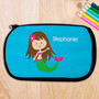 Brunette Cute Mermaid Pencil Case