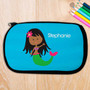 African American Cute Mermaid Pencil Case