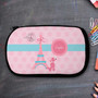 Pink Poodle In Paris Personalized Pencil Case For Kids