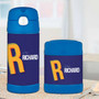 Double Initial Blue Thermos Bottle