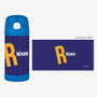 Double Initial Blue Thermos Bottle