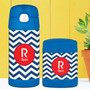Chevron Navy and Red Thermos Bottle