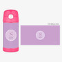 A Shiny Purple Letter Thermos Bottle