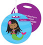 Cute African American Mermaid Kids Luggage Tags