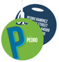 Double Initial - Green Kids Bag Tags