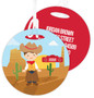 Brunette Cowboy Kids Luggage Tags