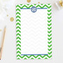 Chevron & Initials Custom Notepad