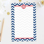 Chevron & Initials Custom Notepad