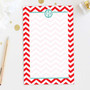 Chevron & Initials Custom Notepad