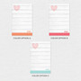 Rustic White Heart Custom Notepad
