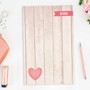 Rustic Heart Custom Notepad