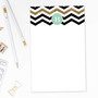 Black Chevron Gold Foil Custom Notepad