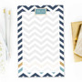 Blue Chevron Custom Notepad