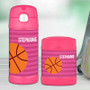 Basketball Fan Pink Thermos Food Jar