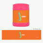 Double Initial Orange Thermos Food Jar